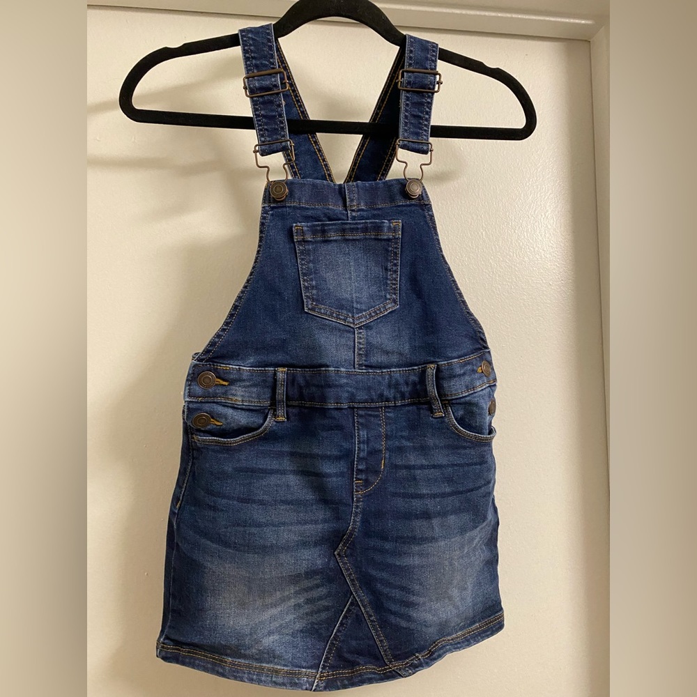 SO Girls Size 8 Denim Short-alls Skirt